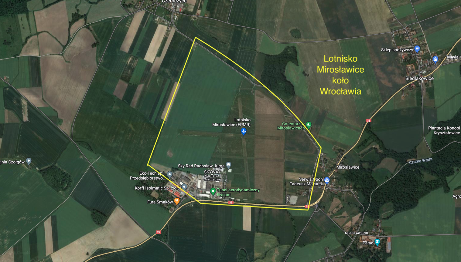 Miroslawice airport. 2023. The work of Karol Placha Hetman