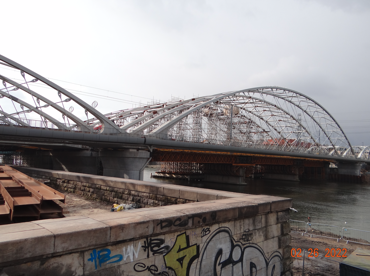 Most kolejowy. Luty 2022 rok. Zdjęcie Karol Placha Hetman