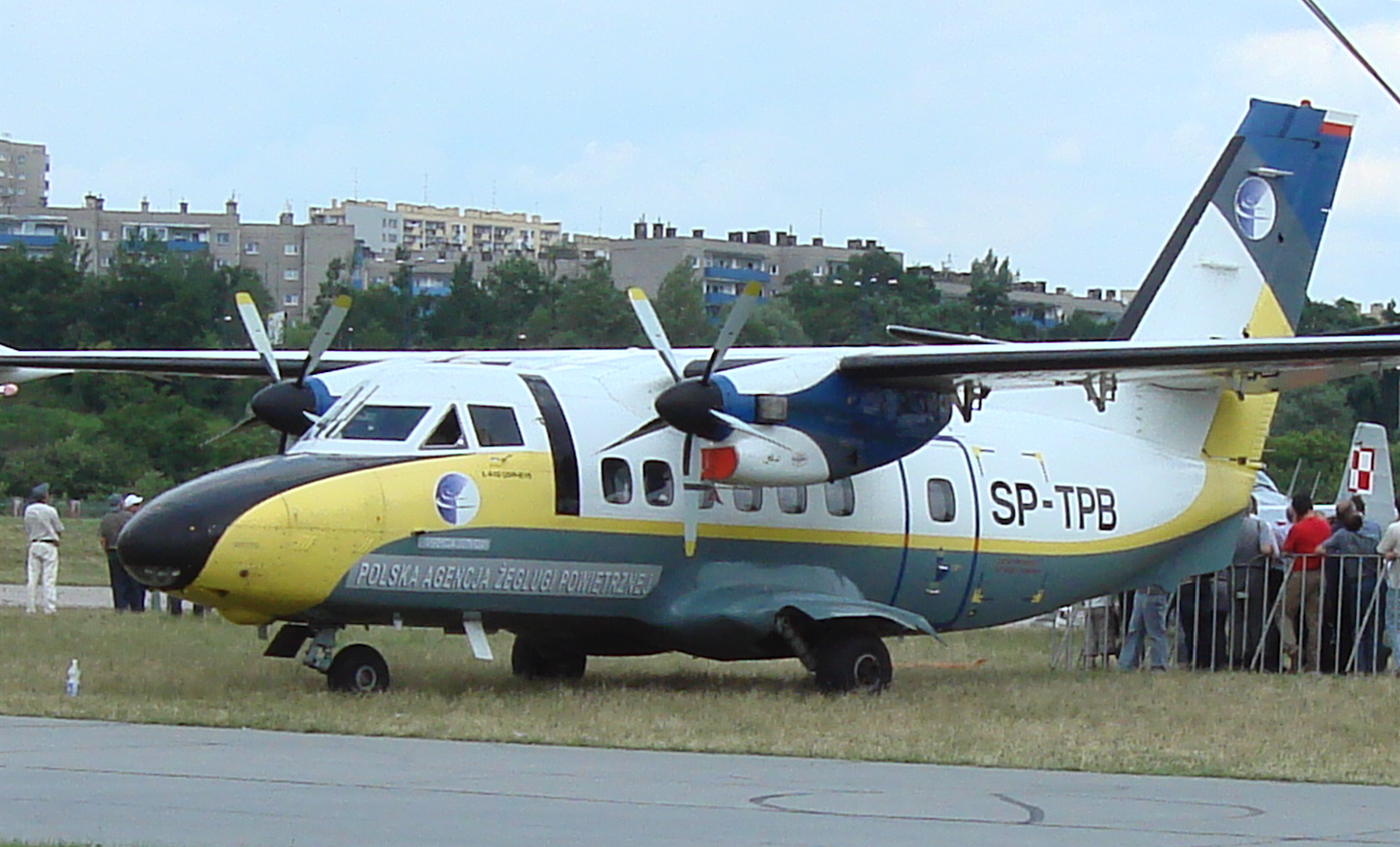 The Parrot L-410 UVP E-15 Turbolet SP-TPB plane of the Polish Air Navigation Services Agency. 2007. Photo by Karol Placha Hetman