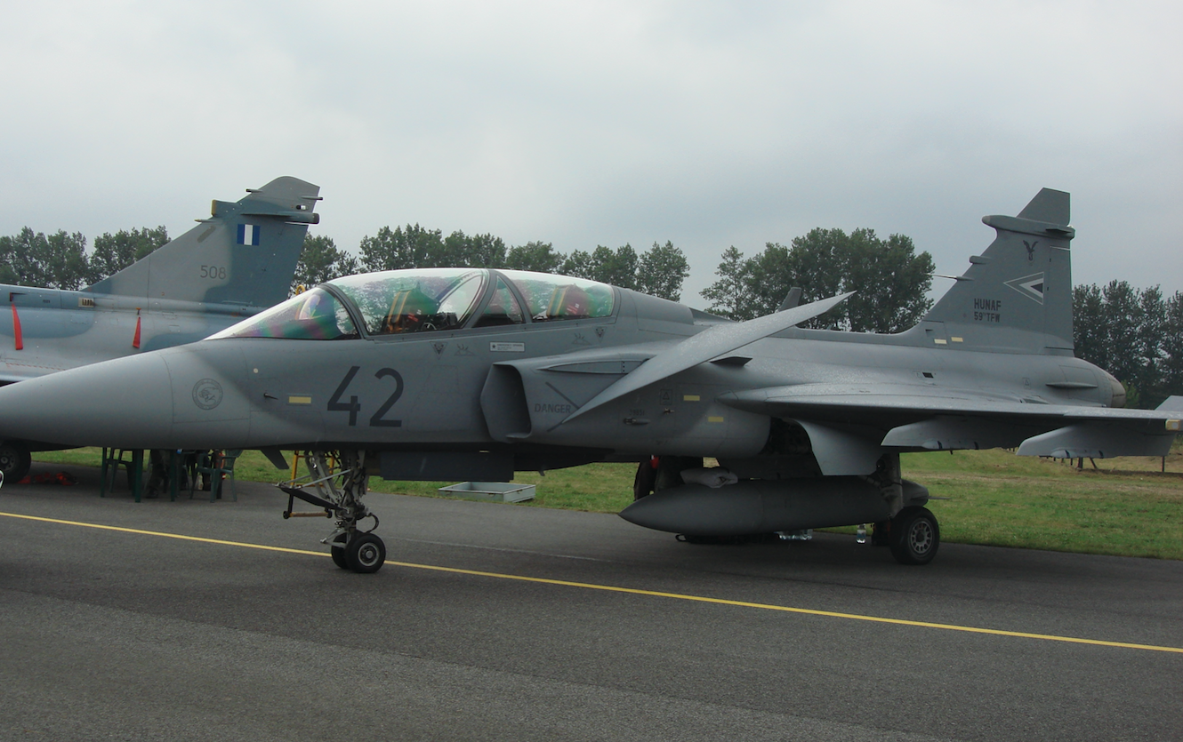 Gripen 39 D nb 42. Węgry. Samolot bez uzbrojenia. 2009 rok. Zdjęcie Karol Placha Hetman