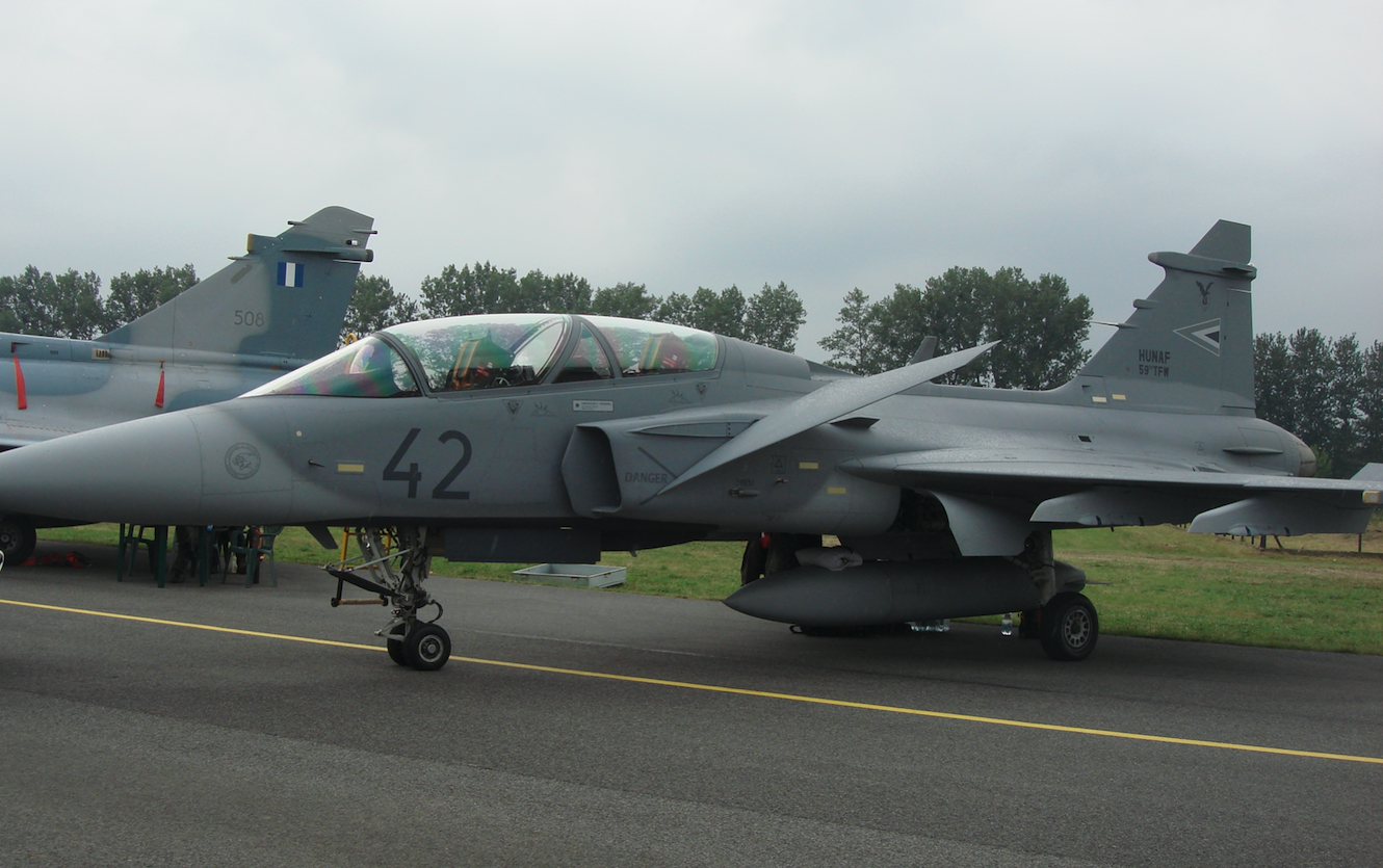 Gripen 39 D nb 42. Hungary. The plane is unarmed. 2009 year. Photo by Karol Placha Hetman