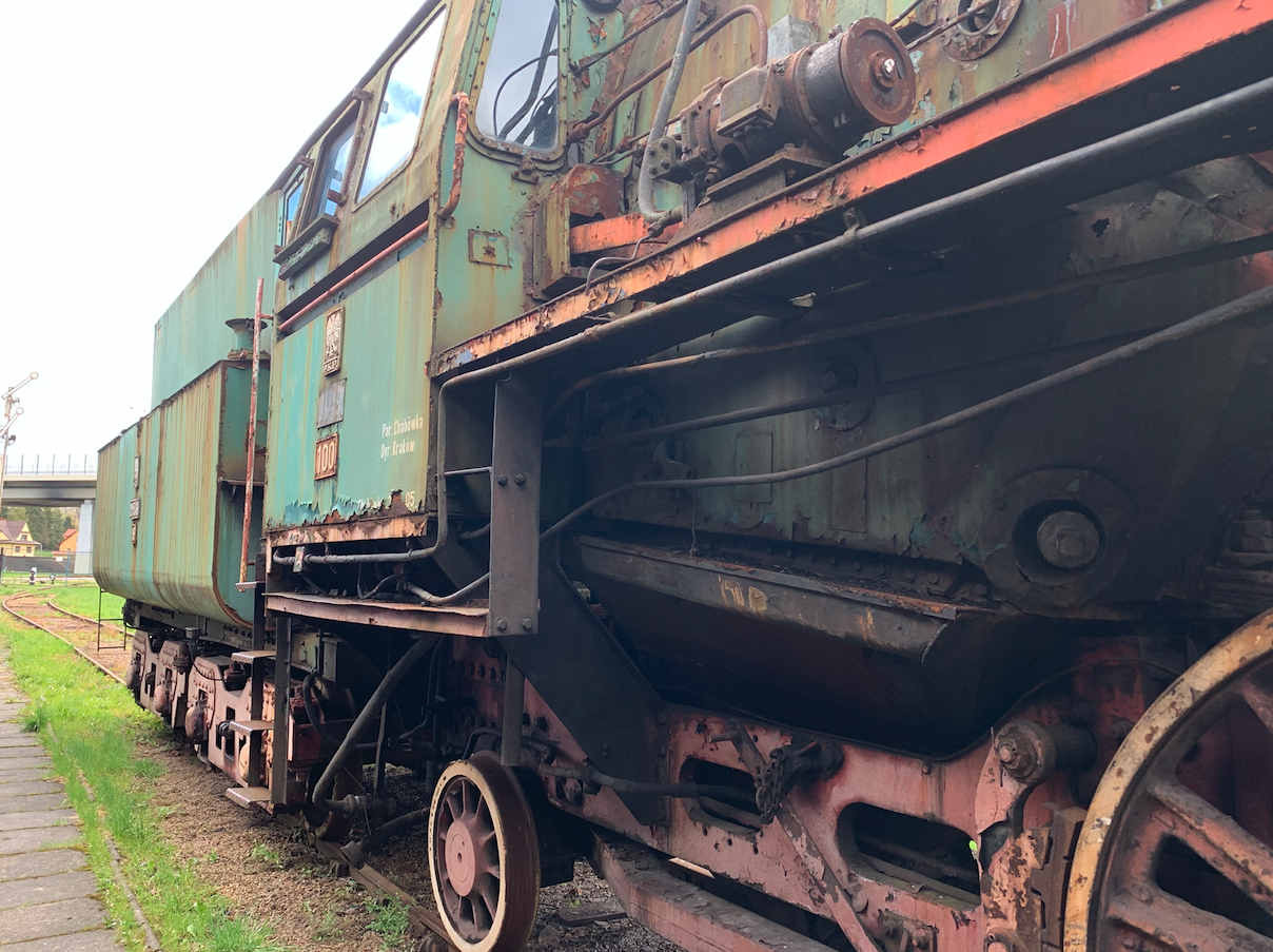 A large firebox in the Ol49-100 steam locomotive. 2021. Photo by Karol Placha Hetman