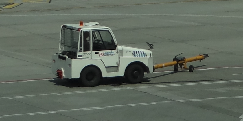 Airport tractor. 2015 year. Photo by Karol Placha Hetman