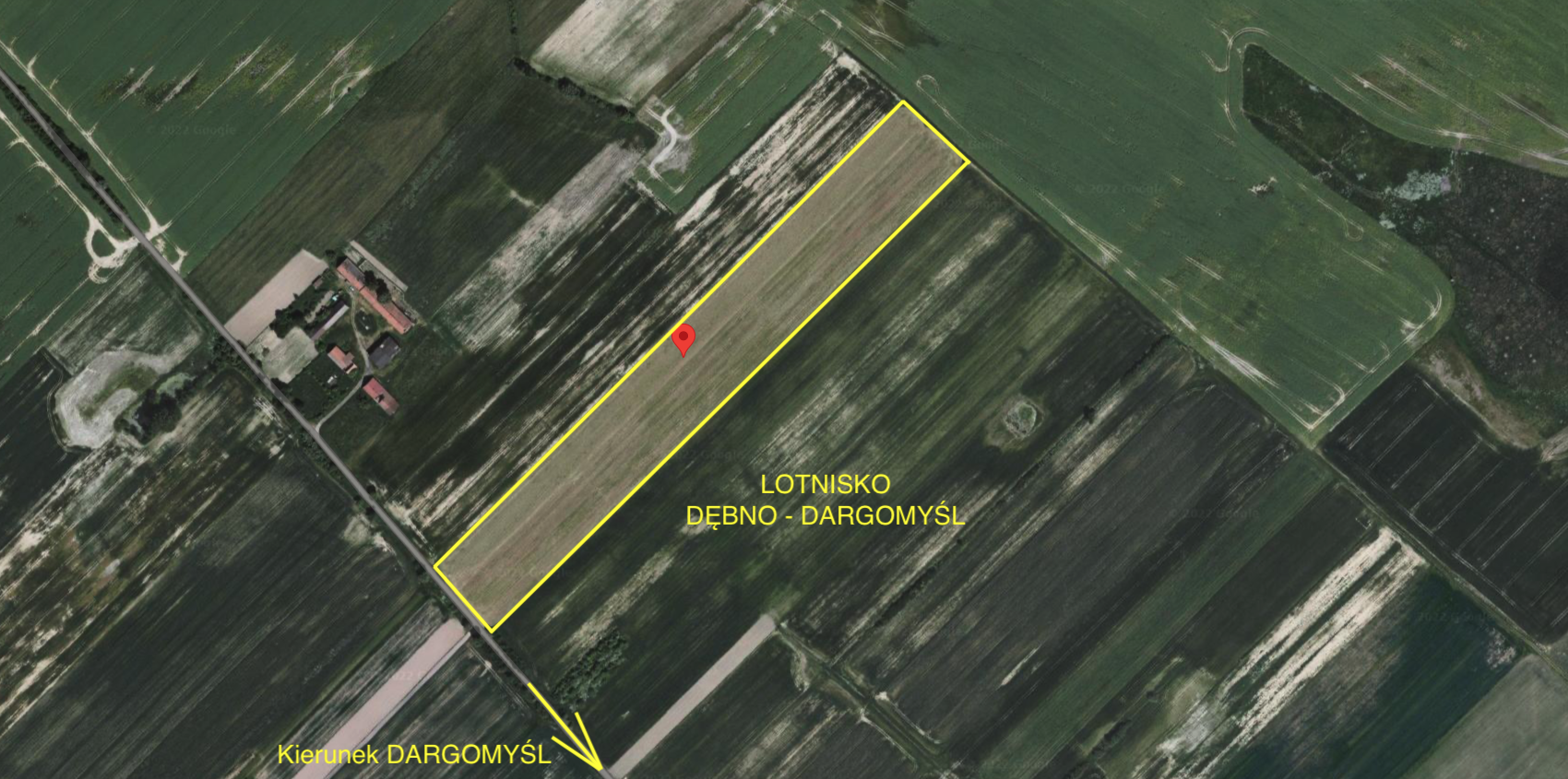 Dębno-Dargomyśl landing field. 2022. The work by Karol Placha Hetman