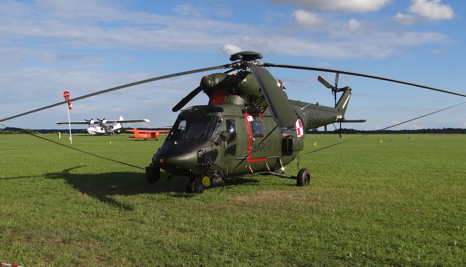 PZL W-3 Sokół SAR nb 0520. Mazury Air Show 2018. Zdjęcie Karol Placha Hetman