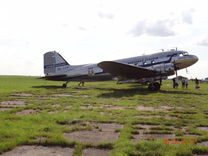 DC-3 registration SE-CFP Wilamowo Airport 2012. Photo by Karol Placha Hetman