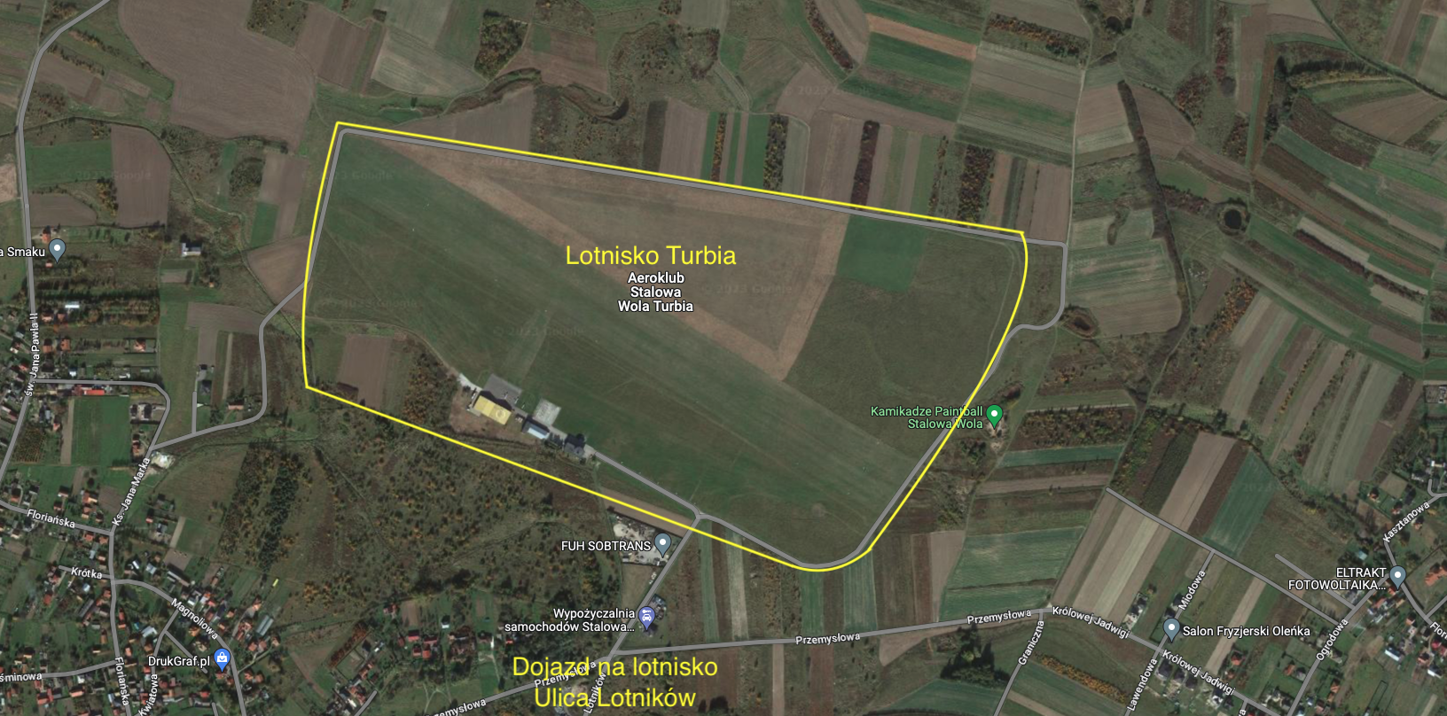 Lotnisko Stalowa Wola - Turbia. 2023 rok. Praca Karol Placha Hetman