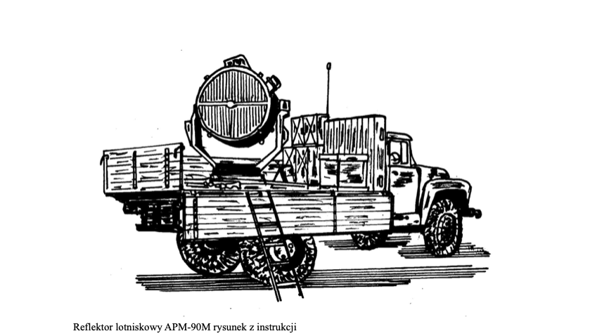 APM-90M airport reflector drawing from the manual