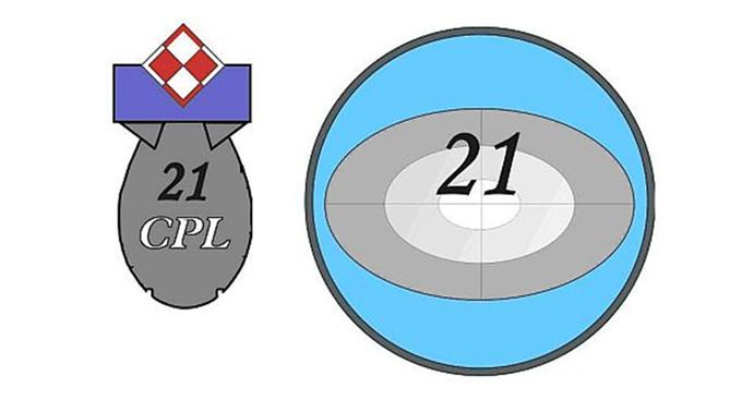 Commemorative badge and hallmark of the 21st Central Air Force Training Ground. 2009.