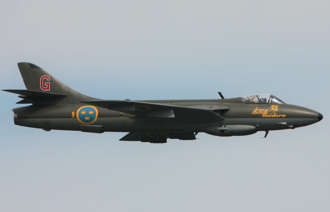 Szwecja. Hawker Hunter. Babie Doły 2019 rok. Zdjęcie Waldemar Kiebzak
