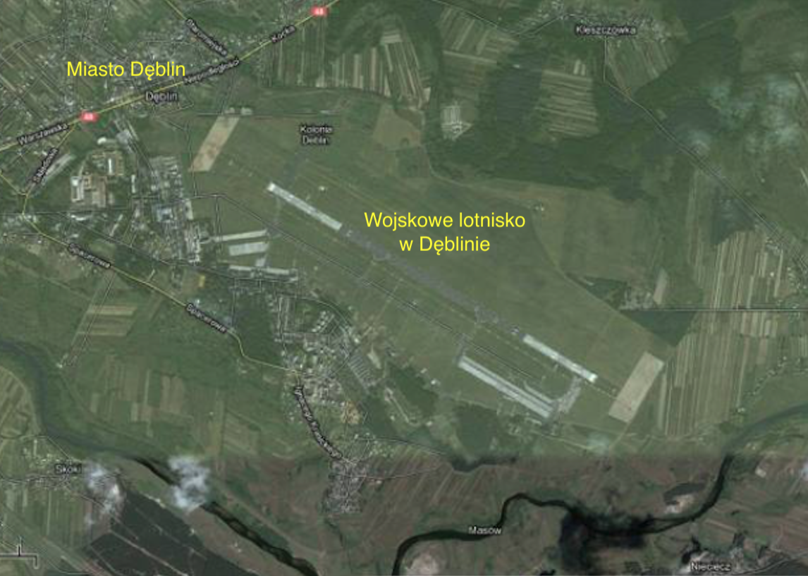 Lotnisko Dęblin na Mapie Rzeczypospolitej Polskiej. 2011 rok. Praca Karol Placha Hetman