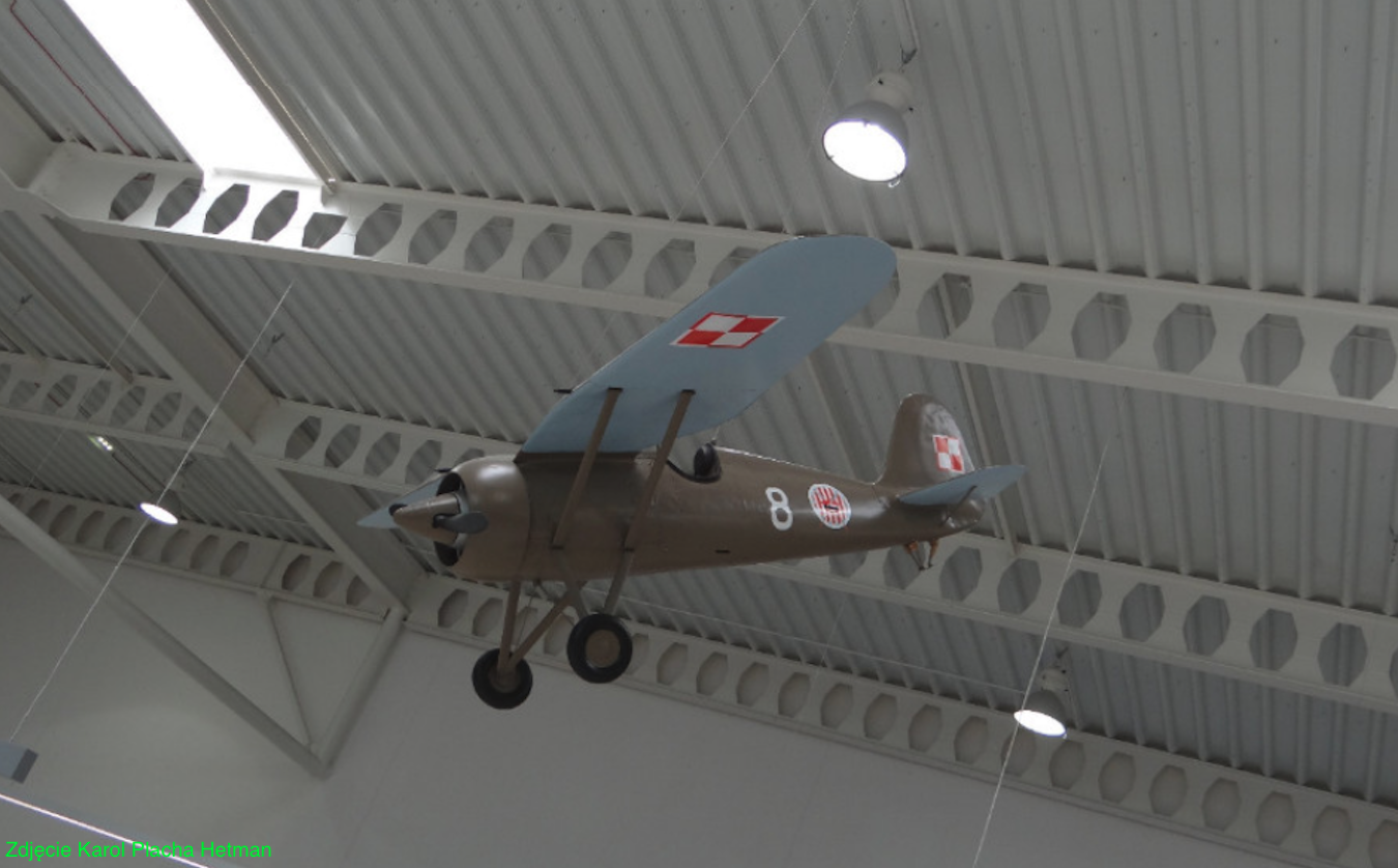 Model of the PZL P.7 aircraft in the terminal. 2016 year. Photo by Karol Placha Hetman