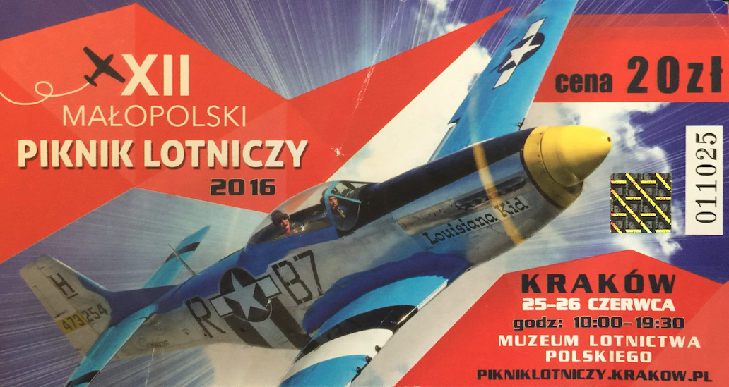 Bilet na XII Małopolski Piknik Lotniczy
