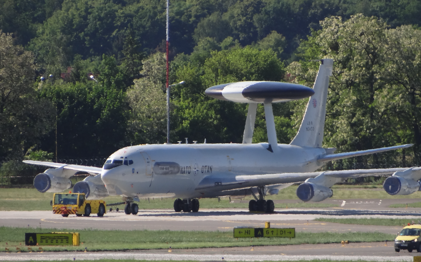 Boeing E-3A Sentry AWACS Ławica 2018 year. Photo by Karol Placha Hetman