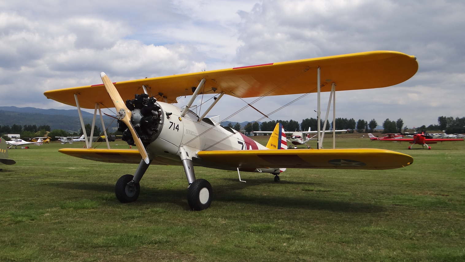 Boeing Stearman N2S-3. Nowy Targ 2018 year. Photo by Karol Placha Hetman