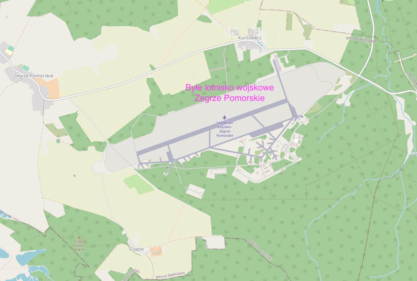 The former military airport Zegrze Pomorskie. 2015 year. The work by Karol Placha Hetman