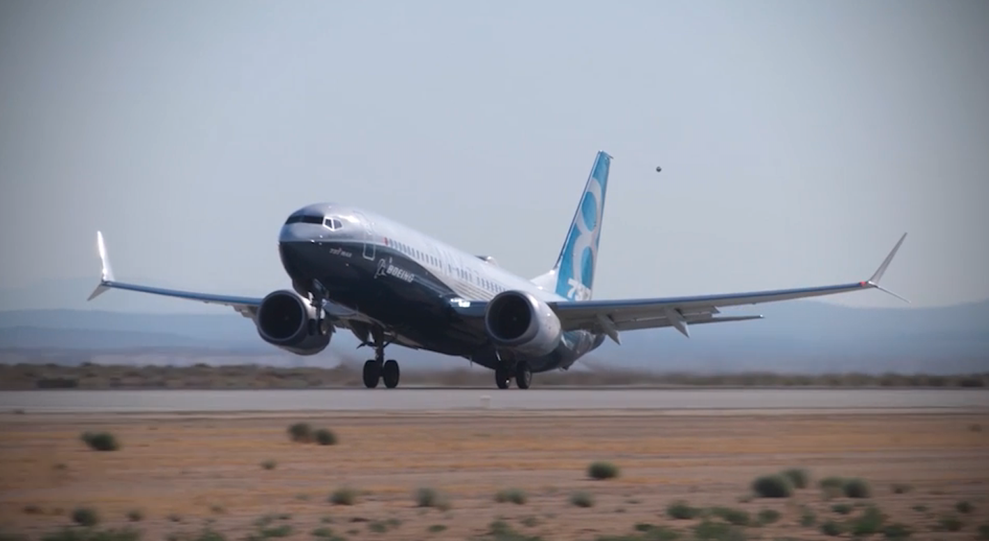 Boeing B.737 MAX 8 No. 1A001, flight 29 January 2016. Photo of Boeing Company