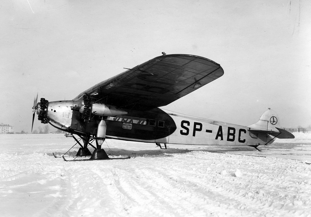 Fokker F.VII/3m SP-ABC na Lotnisku Mokotów. Zdjęcie LAC