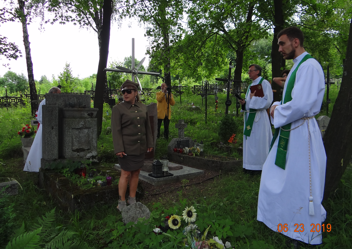 Uroczystości przy grobie Ignacego Kasprzyka. Płoki 2019 rok. Zdjęcie Karol Placha Hetman