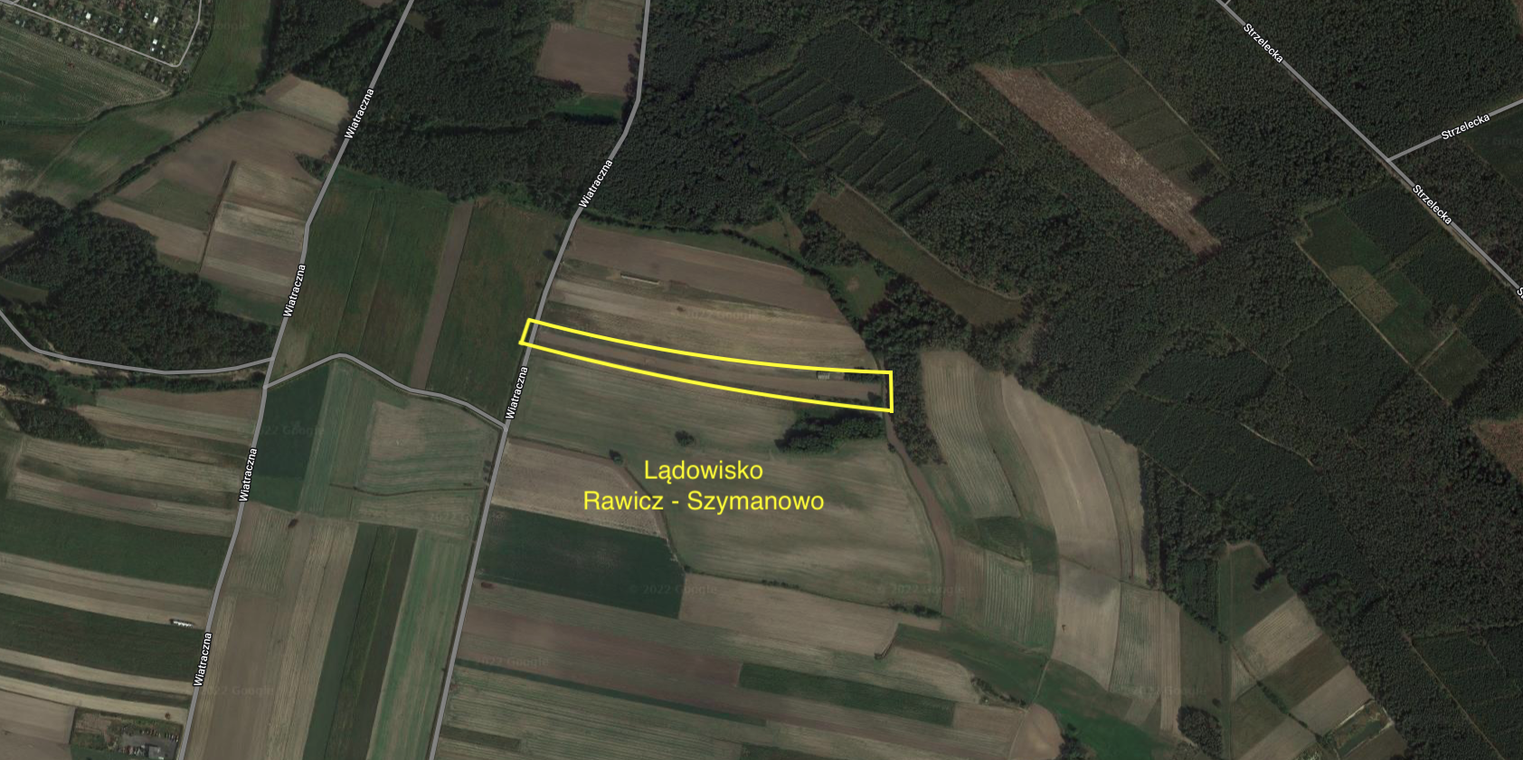 Lądowisko Rawicz - Szymanowo. 2022 rok. Praca Karol Placha Hetman