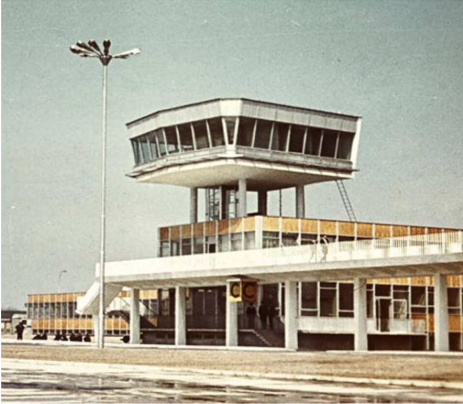 The tower at Okęcie. 1970 year. Photo of LAC