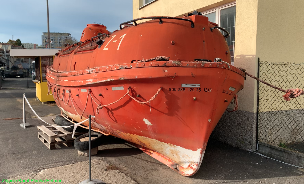 Military lifeboat, 35-person capacity. 2023. Photo by Karol Placha Hetman