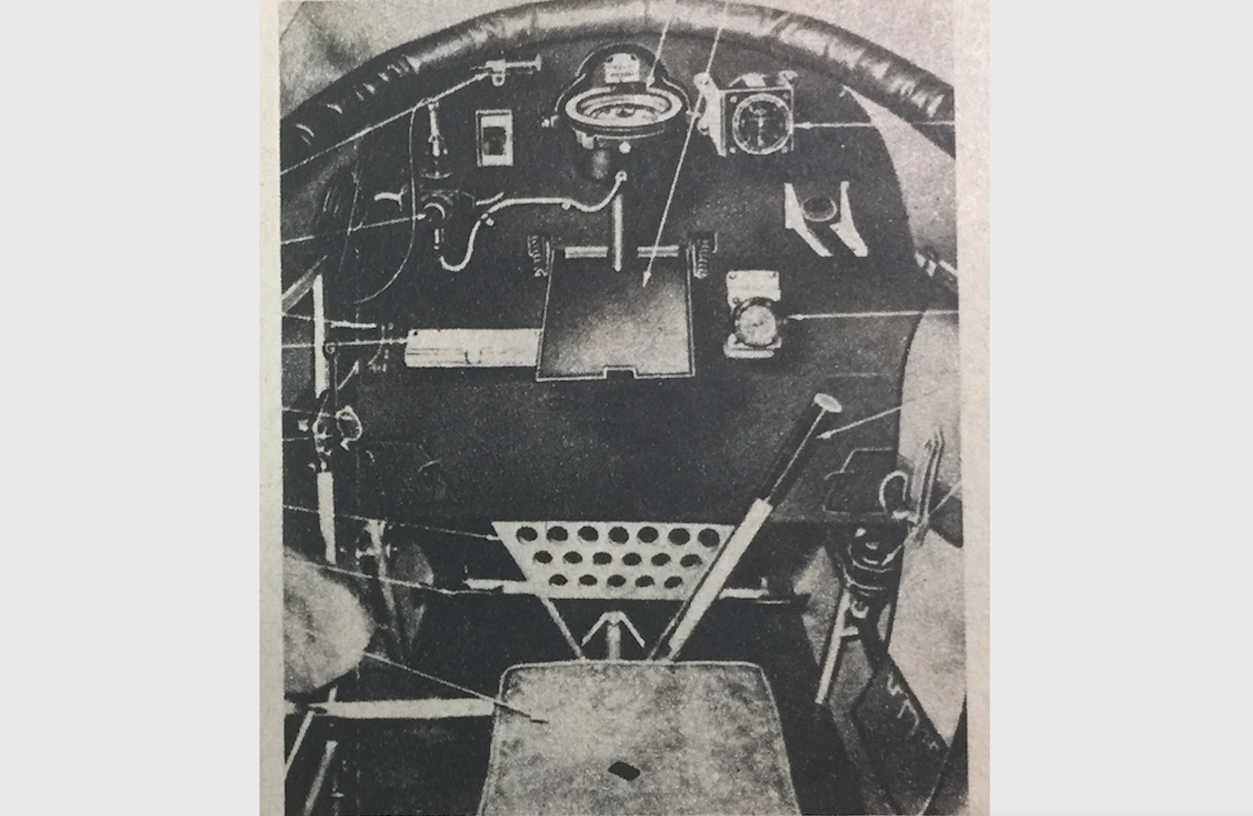 RWD-14, LWS Czapla. Miejsce obserwatora. 1938 rok. Zdjęcie z instrukcji obsługi