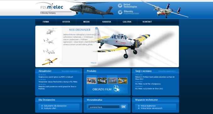 Oficjalna strona PZL-Mielec Sikorsky Company. Na zdjęciu M-18 BS.
