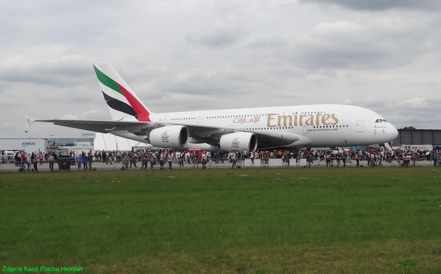 Airbus A.380 A6-EEV. 2014 year. Photo by Karol Placha Hetman