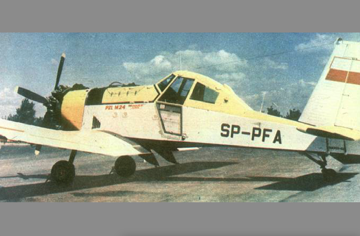 The first prototype of the PZL M-24 Dromader Super Nr 1AKP 01-02 registration SP-PFA. 1987. Photo of PZL Mielec