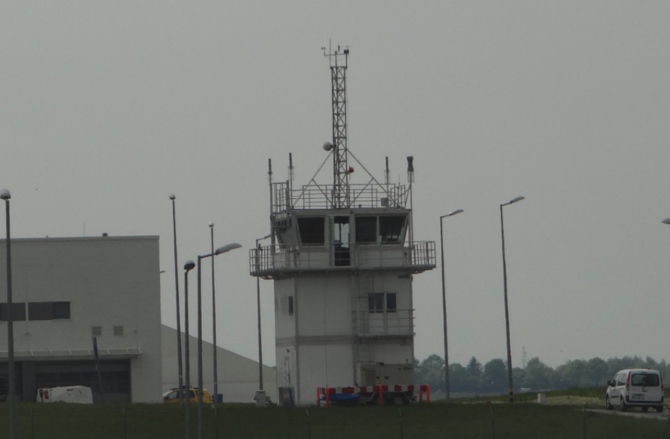 The flight control tower of Lublin Airport in Świdnik. 2016 year. Photo by Karol Placha Hetman