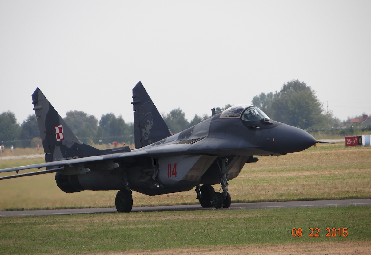 MiG-29 nb 114 „Eugeniusz Horbaczewski”. Radom 2015 rok. Zdjęcie Karol Placha Hetman