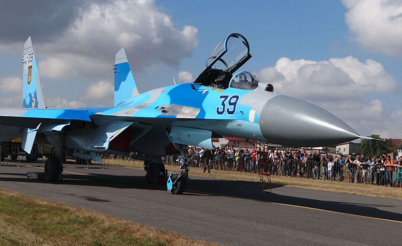 Ukraiński Su-27 nb 39 Air Show 2013 rok. Zdjęcie Karol Placha Hetman