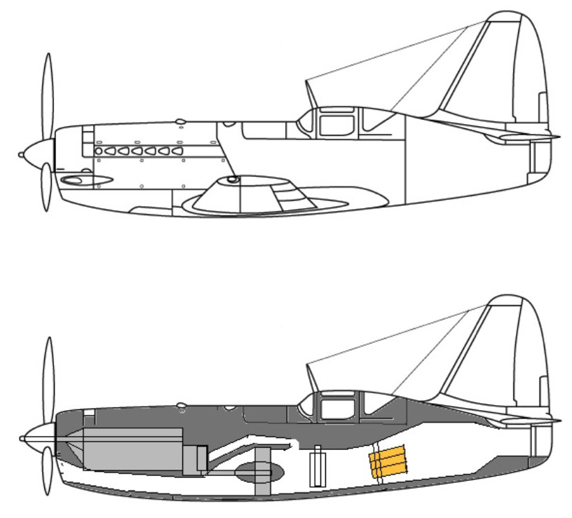 The plane from the OKB MiG I-250-01 office with a motorjet drive. The work of Karol Placha Hetman