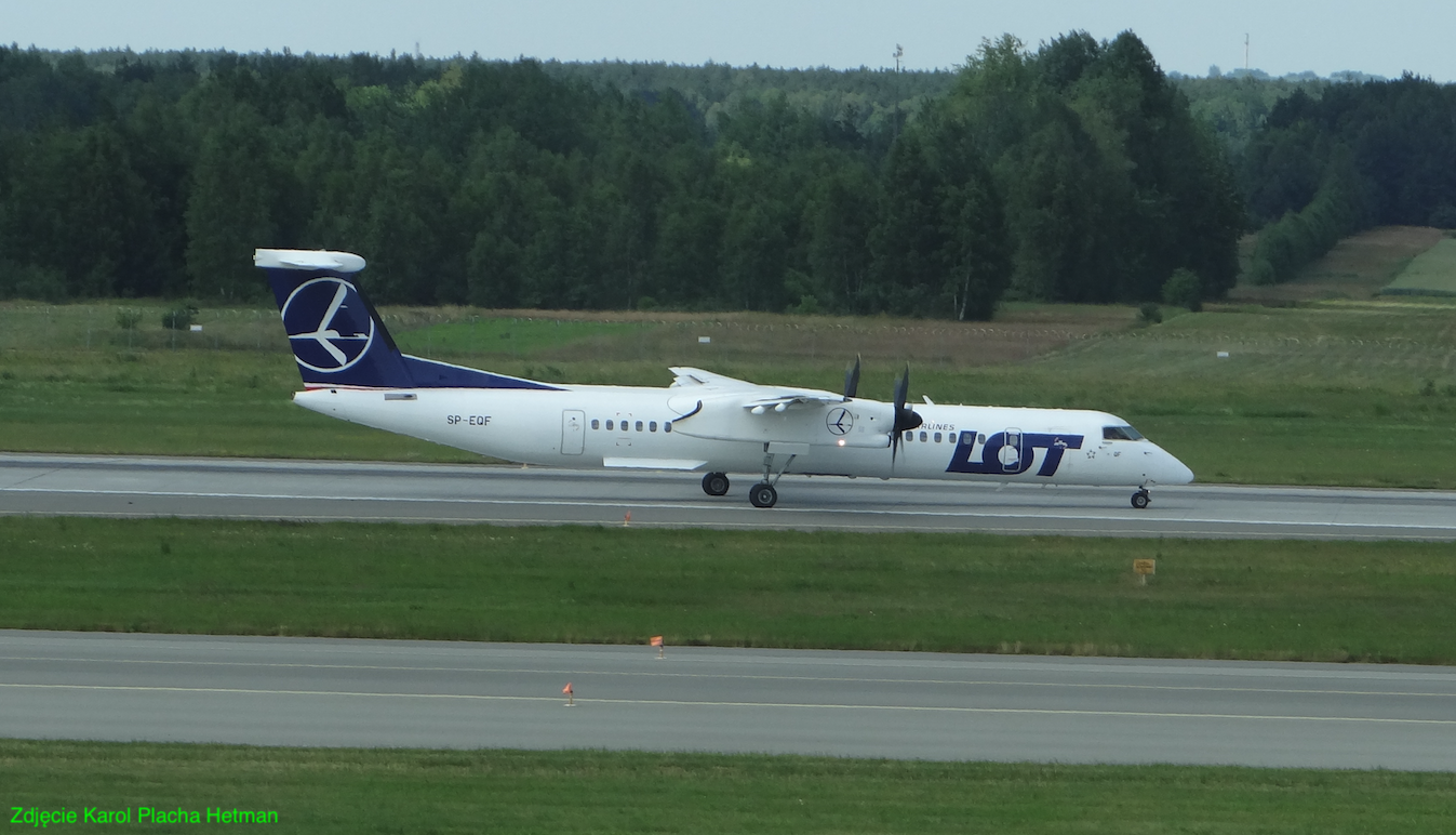 Bombardier DHC-8 SP-EQF. 2019 rok. Zdjęcie Karol Placha Hetman