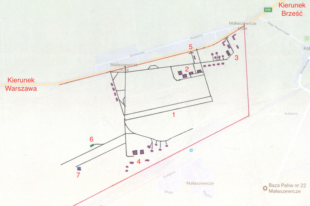 Baza - Lotnisko Małaszewicze. Rysunek LAC