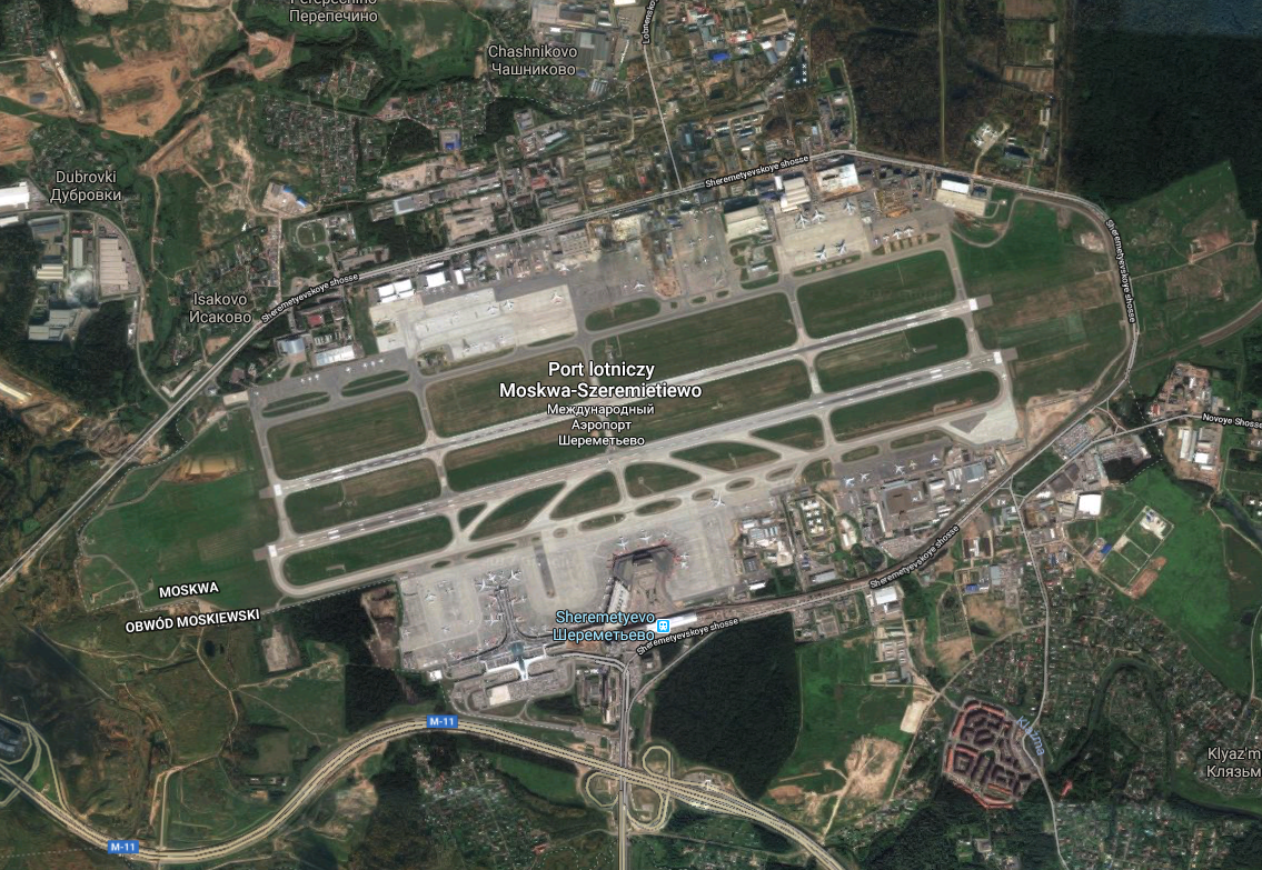 Lotnisko Szeremietiewo. 2017 rok. Zdjęcie Google