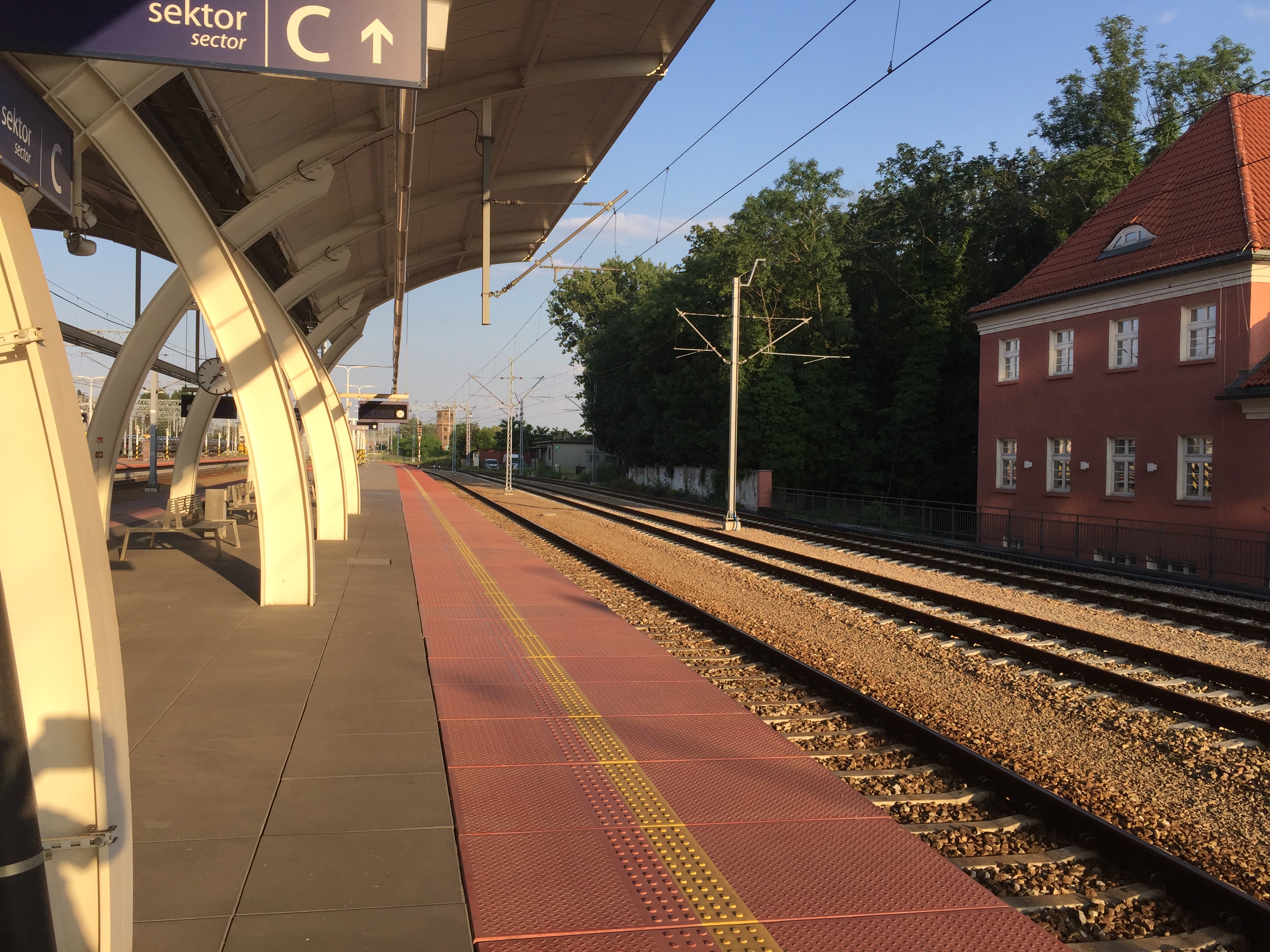 Gliwice. View towards the east. One of the three water towers is visible. 2020 year. Photo by Karol Placha Hetman