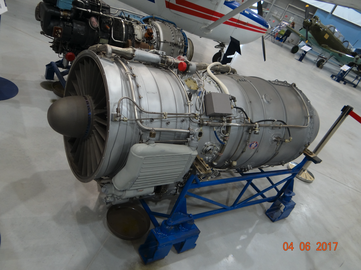 The AI-25 engine of the Jak-40 aircraft. 2017. Photo by Karol Placha Hetman