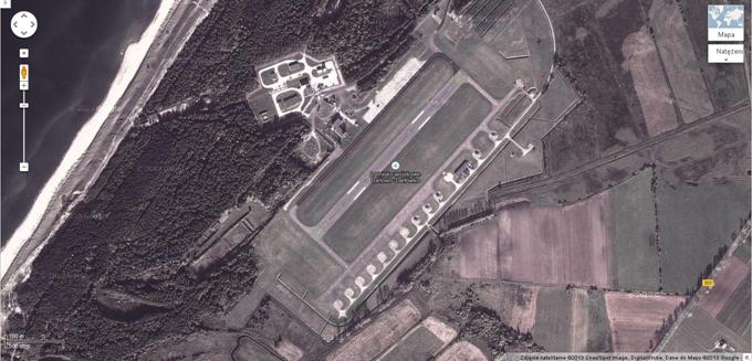 Lotnisko Darłowo 2013r. Zdjęcie Google Mapy