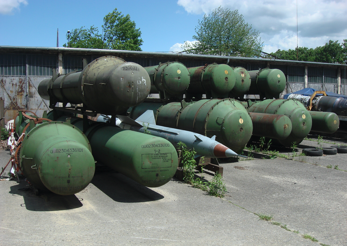S-75 missile containers. 2015 year. Photo by Karol Placha Hetman