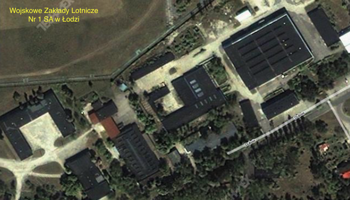 WZL-1 plants in Łódź. 2005 year. Satellite image