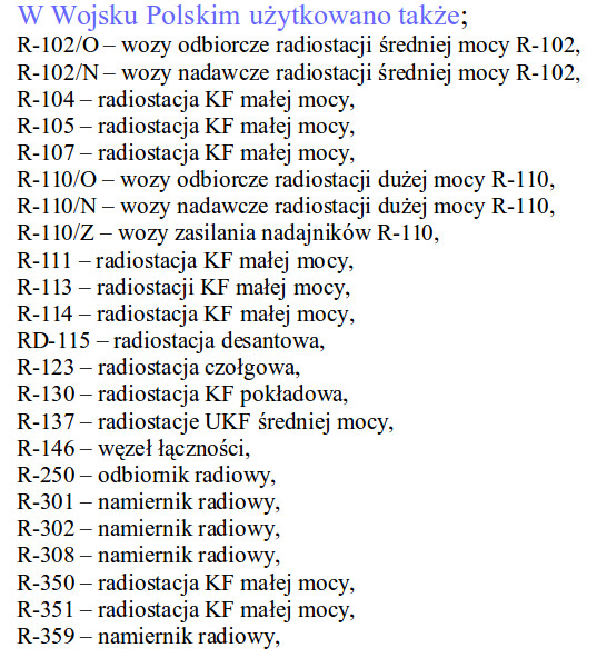 Inne radiostacje używane w Polsce. 2014 rok. Praca Karol Placha Hetman