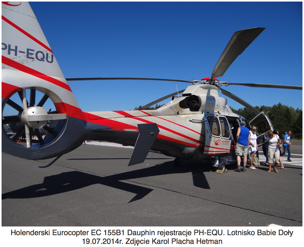 Eurocopter EC.155B1 Dauphin. 2014 rok. Zdjęcie Karol Placha Hetman