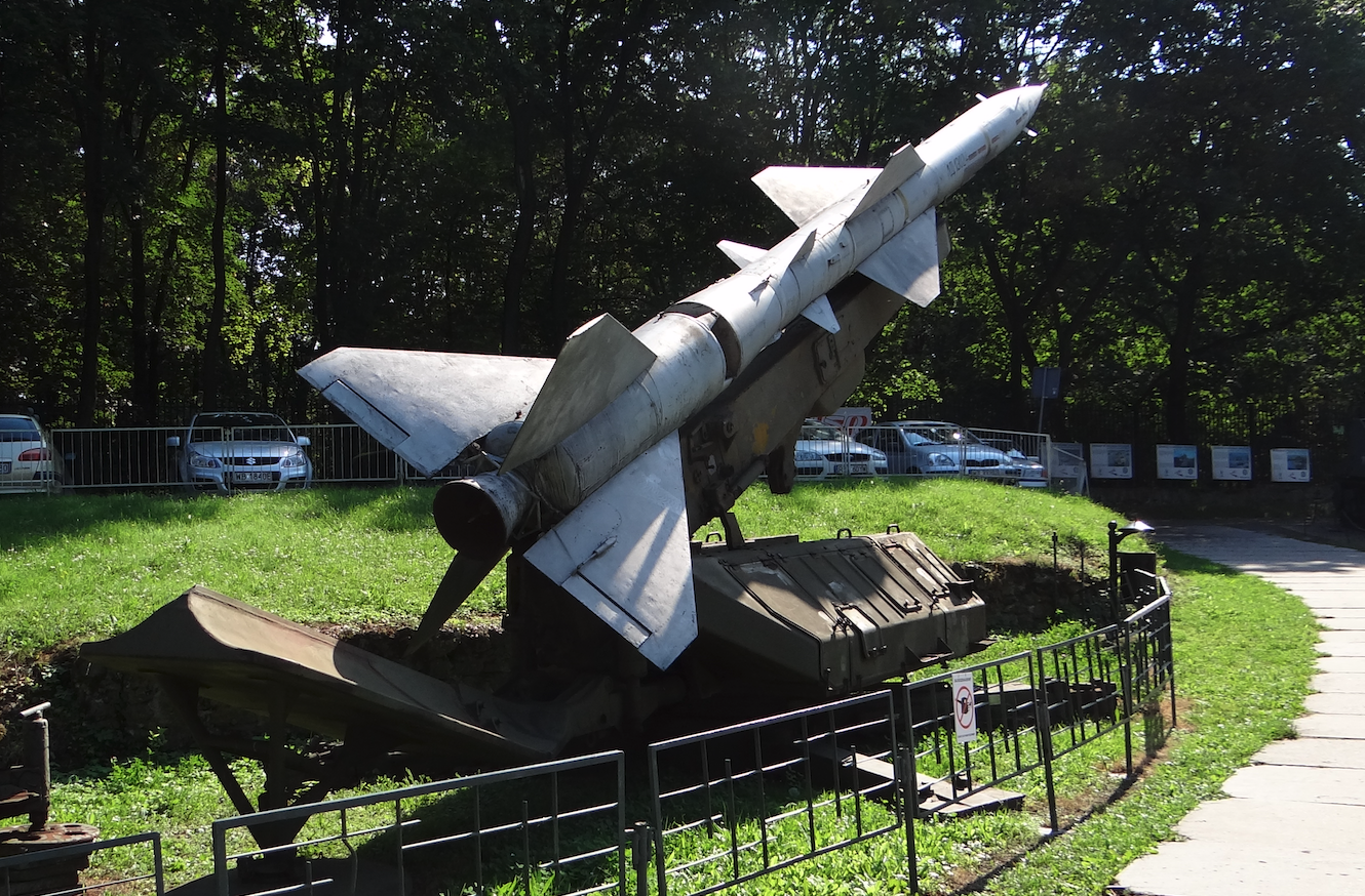 W-750 missile on the S-75 launcher. 2012 year. Photo by Karol Placha Hetman