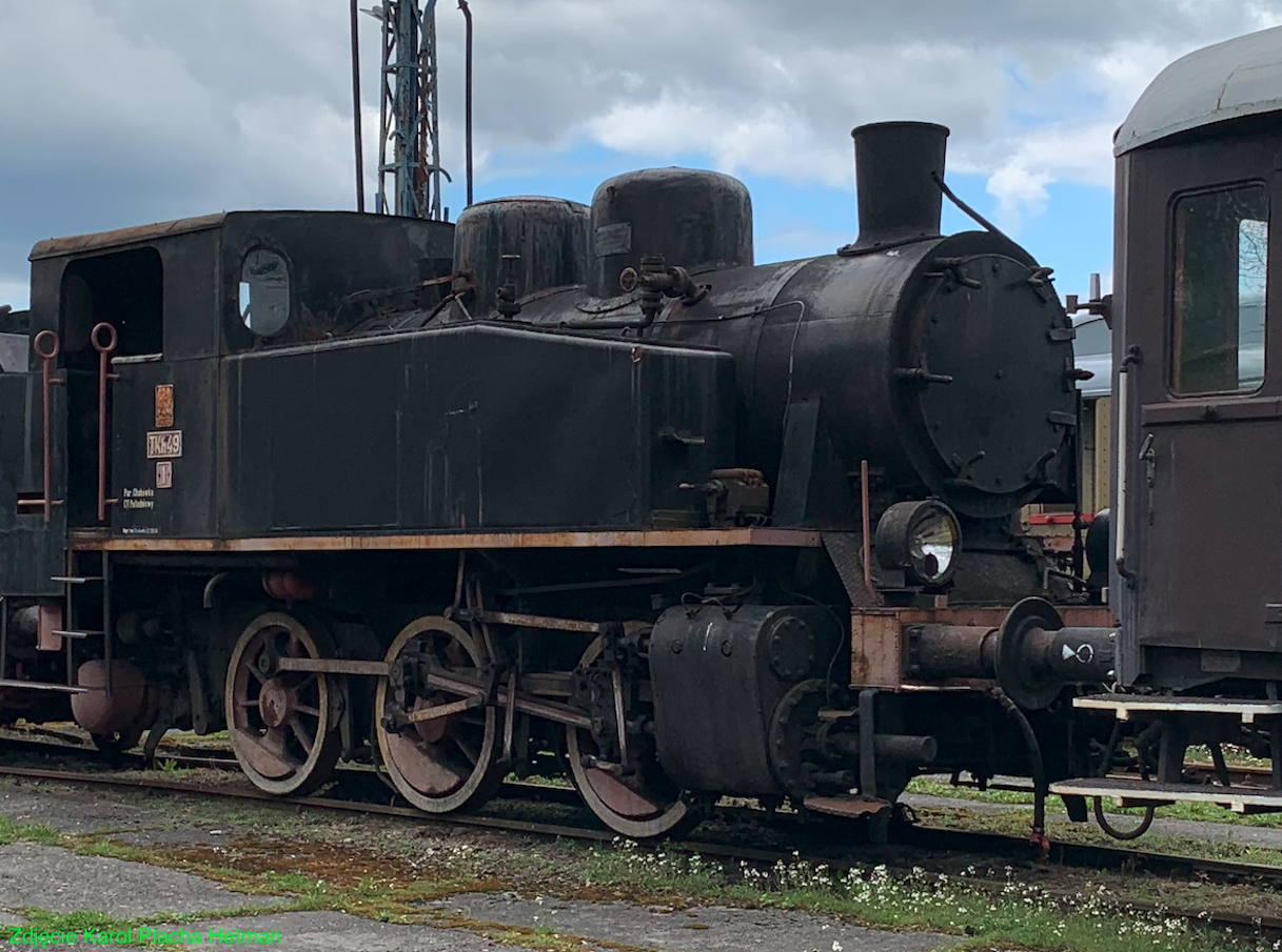 Pociąg z lokomotywą parową TKh49-1. 2021 rok. Zdjęcie Karol Placha Hetman