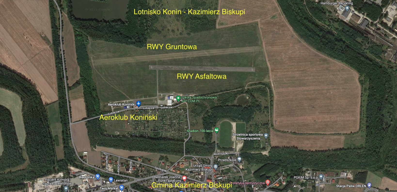 Kazimierz Biskupi airport. 2023. The work of Karol Placha Hetman
