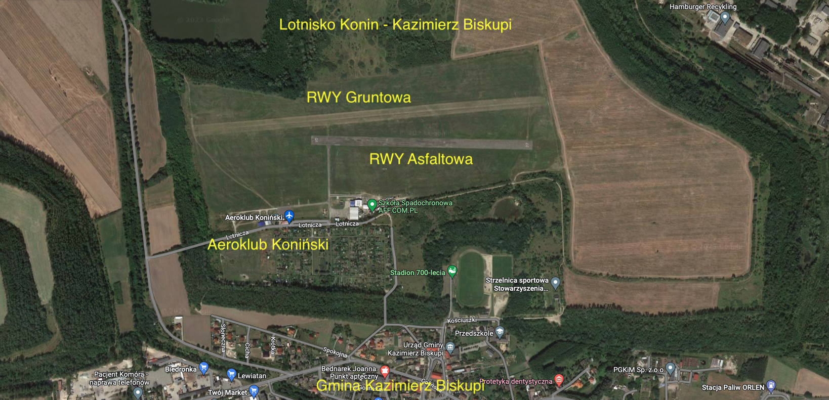 Lotnisko Kazimierz Biskupi. 2023 rok. Praca Karol Placha Hetman