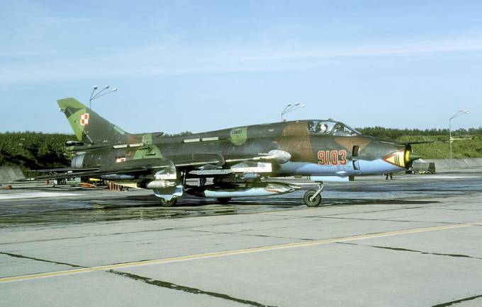 Su-22 nb 9103 na Lotnisku Świdwin. 2001r.