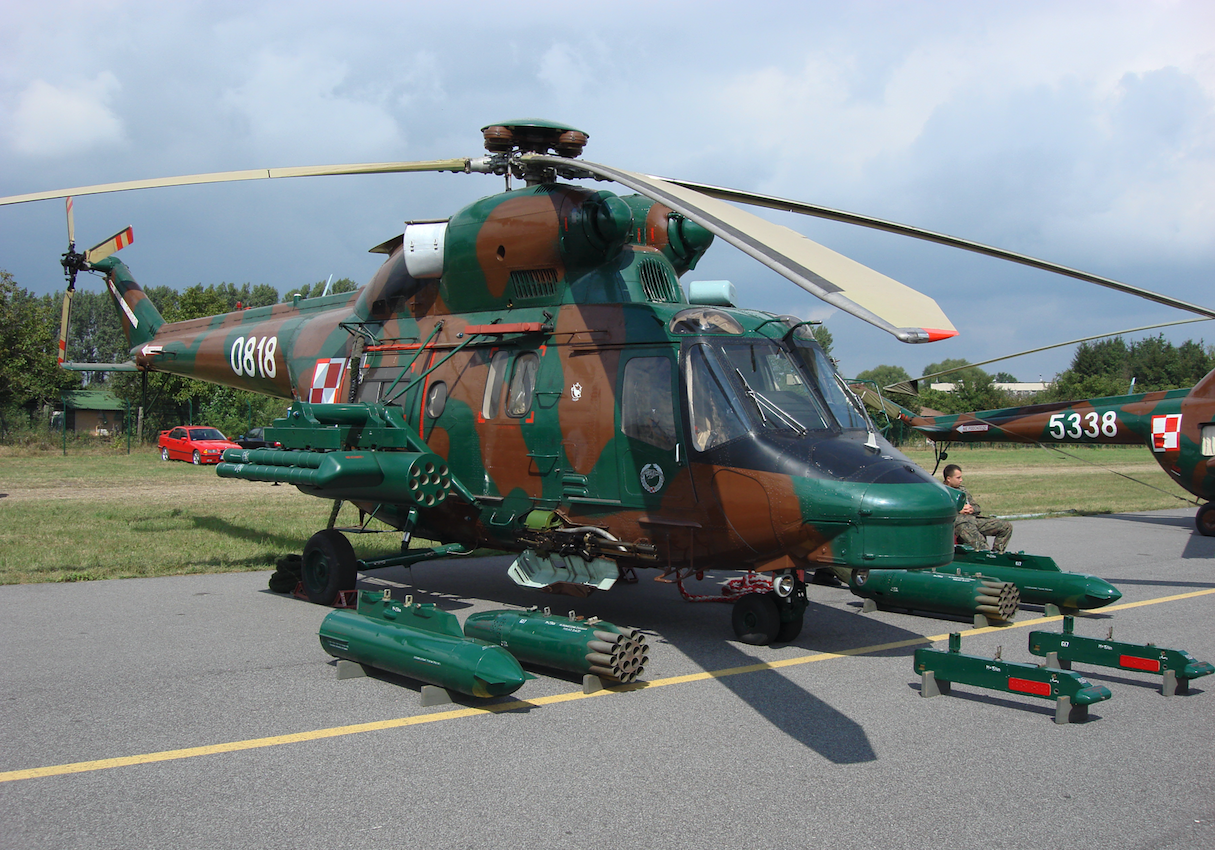 PZL-Sokół W-3PL nb 0818 w pierwszej wersji szturmowej. 2007 rok. Zdjęcie Karol Placha Hetman